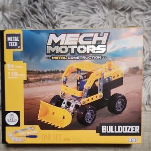BNIB Yellow Mech Motors Metal Bulldozer Construction Set